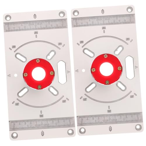 Gadpiparty 2 Stück Holzbearbeitung Bohrmaschine Trim Frästisch Fräsplatte Einsatz Gravur Frästisch Platte Flip Board Für Holzbearbeitung Frästische Platten Fräsständer Kunststoff Silber von Gadpiparty