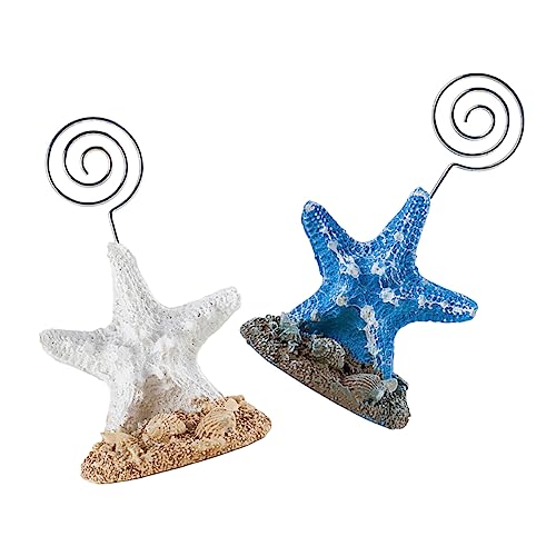 Gadpiparty 2 Stücke Kreative Sea Star Memo Clamp Tabletop Mediterrane Hinweis Clip Dekoration von Gadpiparty