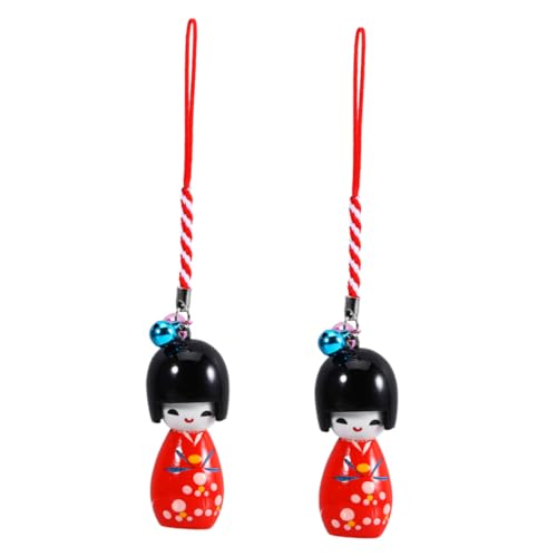 Gadpiparty 2Pcs Japanischer Stil Puppenheizt Dekoration Auto Japanische Schlüsselanlagen Japanische Ornamente Asianer Schlüsselbund Asian Folk Figurbeutel Keychian Japanische Souvenirs von Gadpiparty