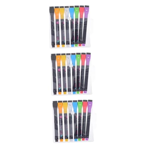 Gadpiparty 3 Sätze Löschbarer Lampenstift Farbige Tafel Waschbares Whiteboard Aufkleber Etiketten Kreide Schreibwaren Set Whiteboard Zubehör Weiße Brettstifte Whiteboard-marker Pp 8 Stück * 3 von Gadpiparty