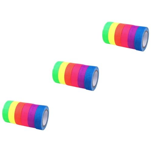 Gadpiparty 3 Sätze Reflektieren Des Klebeband Glühen Markierungen Streamer Punkt Spender Wiederstandsband Neon Licht Uv-partydekoration Neonband Leuchtet Im Dunkeln Bockiges Tuch 6 Rollen * 3 von Gadpiparty