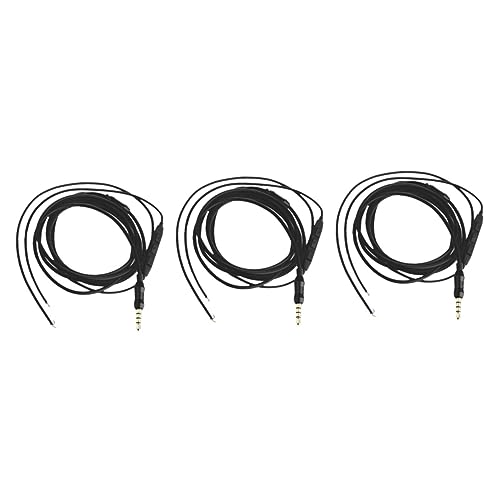 Gadpiparty 3 Stk Kopfhörerkabel headphone cable Anpassung Halbzeug Black von Gadpiparty