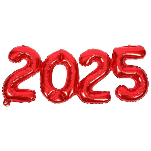 Gadpiparty 36 Zoll 2025 Folien-Zahlenballons Große Folien-Helium 2025-Luftballons Silvesterballons Rote Zahlenballons Für 2025 Silvester-Partyzubehör Abschlussdekorationen von Gadpiparty