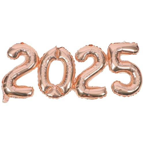 Gadpiparty 36 Zoll 2025 Folien-Zahlenballons Roségold Große 2025-Luftballons Silvesterballons Roségold-Zahlenballons Für 2025 Silvester-Partyzubehör Abschlussdekorationen von Gadpiparty