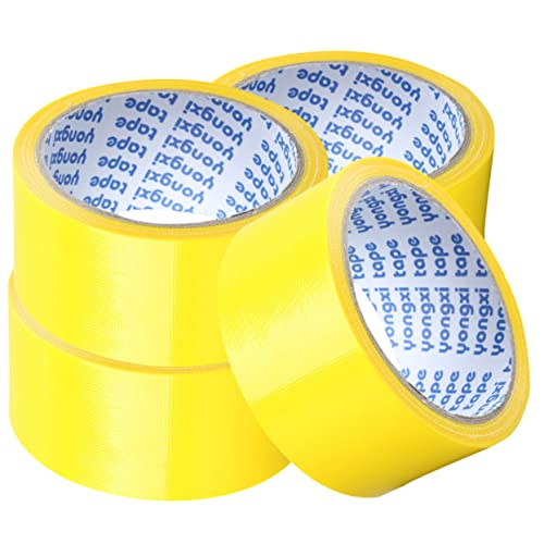 Gadpiparty 4 Rollen Wasserdichtes Gewebeband Badezimmer abdichten Fensterband für den Winter Haken packing tape paketband dekoratives Klebeband Reparaturband Polyethylen und Gazefaser Yellow von Gadpiparty