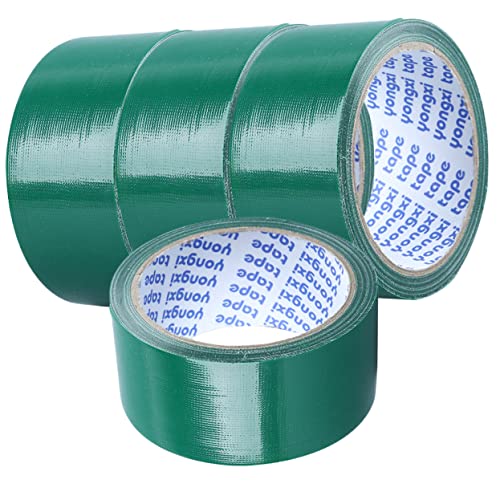 Gadpiparty 4 Rollen Wasserdichtes Gewebeband Leitung Klebeband-Nachfüllpackungen für Spender Bad klebeband doppelseitig double sided tape dekoratives Klebeband schwarzes Klebeband Dark Green von Gadpiparty