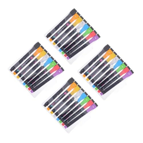 Gadpiparty 4 Sätze Löschbarer Lampenstift Dekorativer Stiftkaffee Blaue Etiketten Whiteboard Zubehör Schreibwaren Set Schwarze, Trocken Abwischbare Marker Whiteboardstift Pp 8 Stück * 4 von Gadpiparty