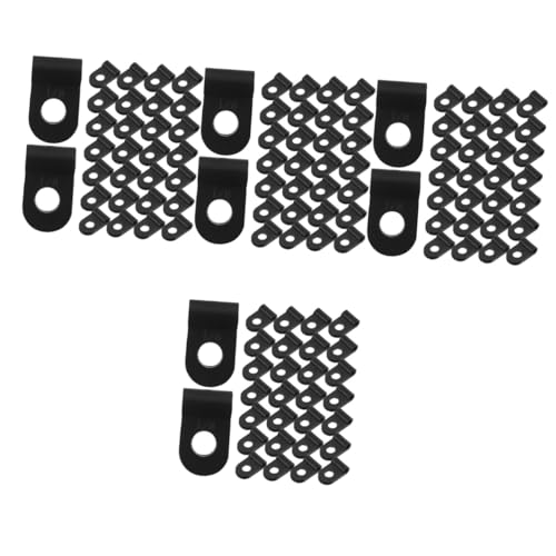 Gadpiparty 4 Sätze R-klemme Drahtklemme Kabelklemmen Seil Lichtclips Kabelclips Kabelschutz Kabelbefestigung Lichtschlauchclips Im Freien Klemme Für Die Kabelführung Pvc Black 100 Stück * 4 von Gadpiparty