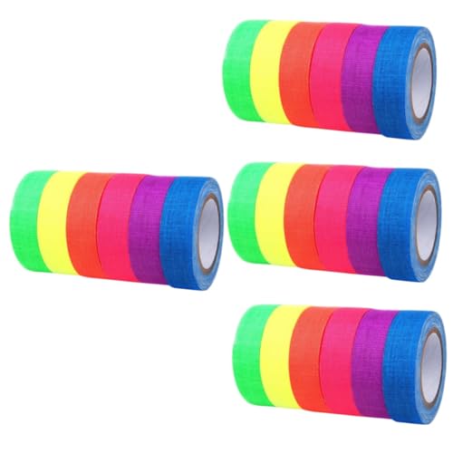 Gadpiparty 4 Sätze Reflektieren Des Klebeband Leuchtende Partydekorationen Neonband Aufkleber Fluoreszierendes Klebeband Neonnägel Gaffing-tape Partyband Für Wände Bockiges Tuch 6 Rollen * 4 von Gadpiparty