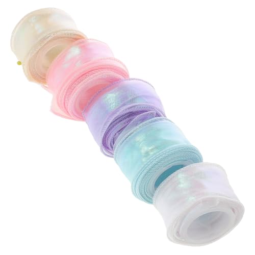 Gadpiparty 5 Rollen Geschenkverpackungsband Schillerndes Organzaband Chiffonband Chiffon Verpackungsband Besatzband Zum Verpacken Buntes Partyband Weißes Hochzeits Holografieband Aus Gadpiparty 5 Rollen Geschenkverpackungsband Schillerndes Organzaband Chiffonband Chiffon Verpackungsband Besatzband Zum Verpacken Buntes Partyband Weißes Hochzeits Holografieband Aus von Gadpiparty