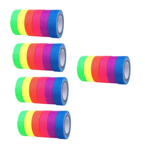 Gadpiparty 5 Sätze Reflektieren Des Klebeband Tisch Handwerk Mit Doppelseitigem Klebeband Neon Gaffertape Leuchtendes Partytape Glühen Bandspender Teller Bockiges Tuch 6 Rollen * 5 von Gadpiparty