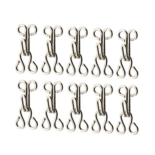 Gadpiparty 50Stück Metallhaken und Augenverschluss für Handwerksprojekte Silber zum Annähen an Jacken Hosen Taschen und Mehr Vielseitig Einsetzbar Gadpiparty 50Stück Metallhaken und Augenverschluss für Handwerksprojekte Silber zum Annähen an Jacken Hosen Taschen und Mehr Vielseitig Einsetzbar von Gadpiparty