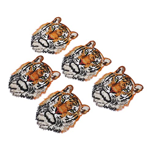 Gadpiparty 5Stücke Tigerkopf Stickerei Patches Aufnäher Für Kleidung Jeans Taschen Handwerks Nähzubehör Einfach Aufzubügeln Zur Dekoration Und Reparatur Gadpiparty 5Stücke Tigerkopf Stickerei Patches Aufnäher Für Kleidung Jeans Taschen Handwerks Nähzubehör Einfach Aufzubügeln Zur Dekoration Und Reparatur von Gadpiparty