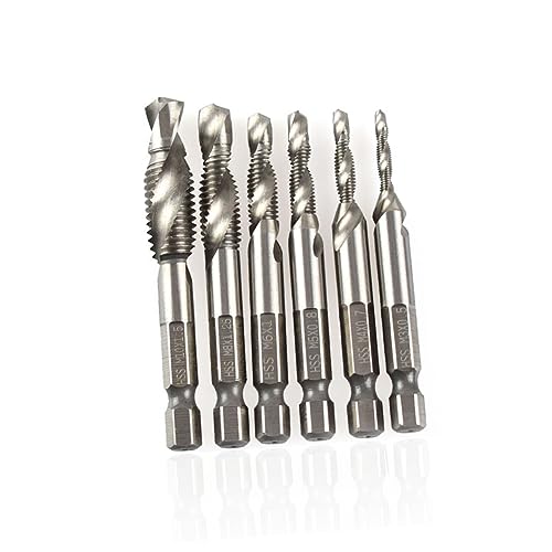 Gadpiparty 6St Bohrer und Gewindebohrer self centering drill bit metall bohrer Metallbearbeitungswerkzeug Selbstzentrierender Bohrer bohrständer Senkbohrer Schraubenspiralspitzengewinde von Gadpiparty