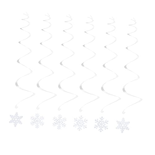 Gadpiparty 6St Party baumelnder Wirbel baumelnde Wirbeldekoration Gefälligkeiten für Weihnachtsfeiern Geburtstagsbanner für Mädchen Party-Cartoon-Ornament schmücken das Banner Weiß Spiral- von Gadpiparty