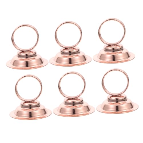 Gadpiparty 6St Vertikaler Nummernschildclip Hochzeitsgirlande Heimtischnummern Ereignis tischdeko hochzeit Roségold-Deko Hochzeitsschildhalter Empfangstischnummer steht Eisen Rose Gold von Gadpiparty