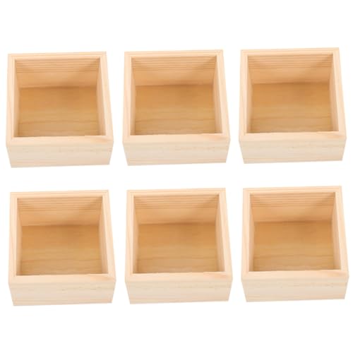 Gadpiparty 6Stücke Unvollendete Holzboxen Rustikaler Quadratischer Organizer für Bastelprojekte für Schmuck Schreibtisch und Zuhause Gadpiparty 6Stücke Unvollendete Holzboxen Rustikaler Quadratischer Organizer für Bastelprojekte für Schmuck Schreibtisch und Zuhause von Gadpiparty
