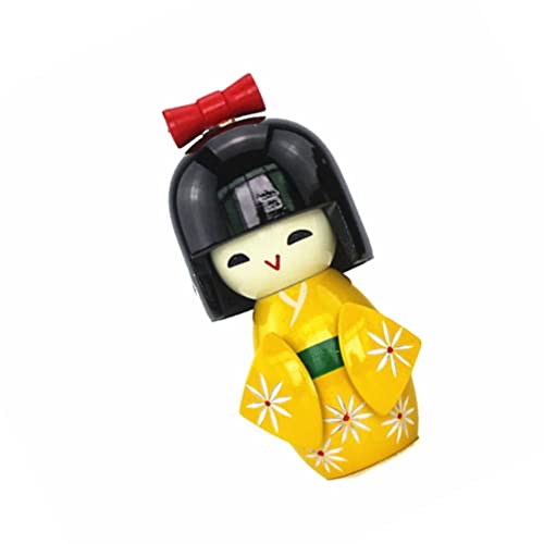 Gadpiparty Home Decoration Japanische Kokeshi Figuren Japanischen Kimono Puppe Decoraciones Para Sala De Casa Asiatische Holzfiguren Antike Geisha Puppe Dolls for Girls Spielzeug Haushalt von Gadpiparty