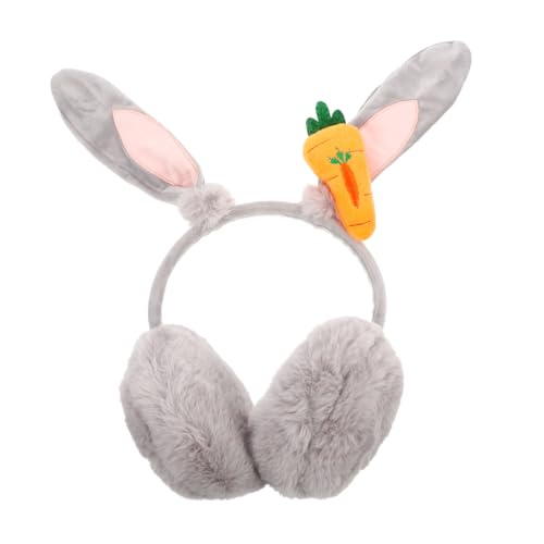 Gadpiparty Kaninchen-ohrenschützer Kälteschutz Ohrenschutz Flauschige Ohrwärmer Ohrenschützer Winter Ostern Kostüm Kinder Ohrenschützer Ear Warmers Multifunktion Fräulein Plüsch Karotte von Gadpiparty