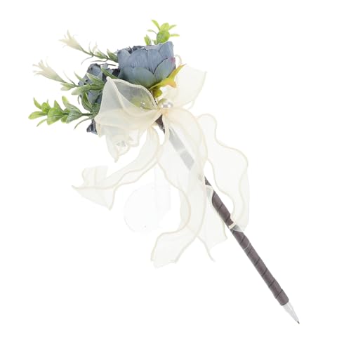 Gadpiparty Kugelschreiber mit Rosenimitat Anhänger Schlüsselanhänger Künstlicher Schreibstift Rosenkugelschreiber Kunstblumen-Stift Blumenstifte für das Büro Rosenstift für die Schule flüssig von Gadpiparty