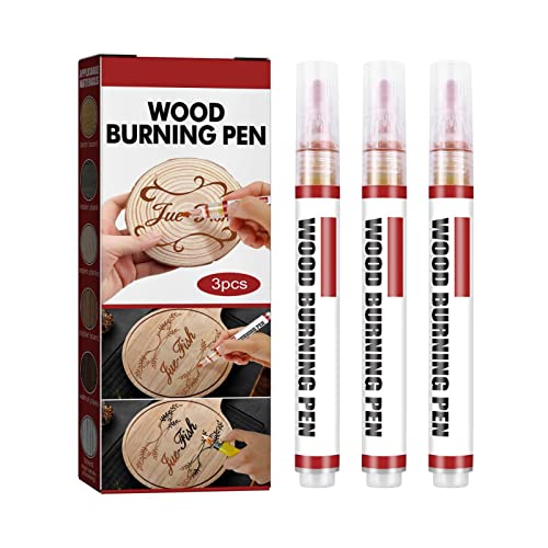 Gaimety Scorch Pen, wasserdichter Brennstift für Holz mit glatten und runden Spitzen, Holzmarker-Set, Bastelbedarf, Marker für Holz und Handwerk, Kunststudios von Gaimety