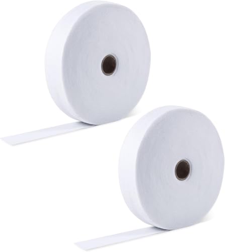 2 Rollen Jelly Roll Batting Strip 6,4 cm Baumwoll-Mischgewebe, Fleece-Wattierung auf einer Rolle, insgesamt 70 Meter, für Jelly Roll Teppiche, Überwurfteppiche, geflochtene Teppiche von GalaFete