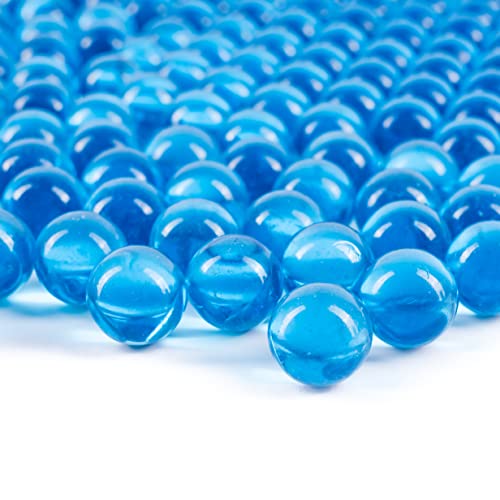 Galashield Blaue Murmeln für Vasen | Glasmurmeln Bulk Vase Füllstoffe | Glasperlen für Vasen rund Marmor 2,3 kg (ca. 400 Stück) von Galashield
