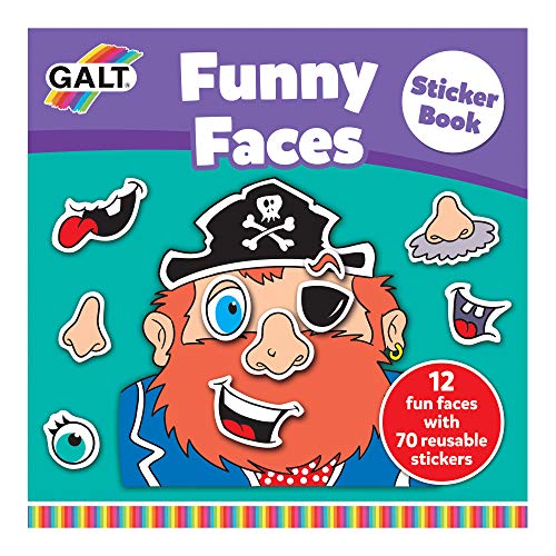 Galt Toys, Funny Faces Sticker Book,Kids Sticker Book, Ages 3 Years Plus von Galt