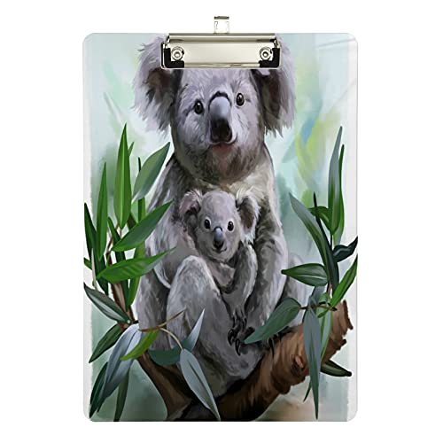 Koala Maler-Klemmbrett | Klemmbrett mit niedrigem Profil, silberner Clip, dekoratives Klemmbrett für Schule, Büro, Krankenschwester, Kunst, Geschäft, 20,3 x 32,5 cm von Gambo