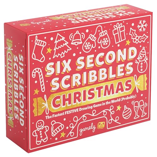 Six Second Scribbles Christmas: das hektisch schnelle und fantastisch lustige Zeichenspiel | Ein familienfreundliches Partyspiel für Kinder, Jugendliche und Erwachsene (Christmas Edition) von Gamely