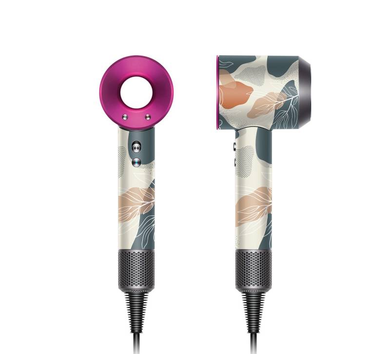 Dyson Floral Pastell Beige Muster Vinyl Haut Haartrockner Grün Blätter Aufkleber Bunte Blumen Schutzhaut Geschenk von GamersClub