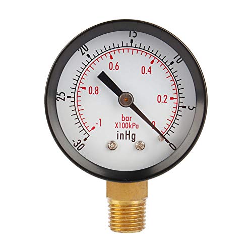 2" Vakuum-Manometer, für Luftkompressor Wasser Öl Gas, 1/4" NPT untere Halterung MF von Gancon