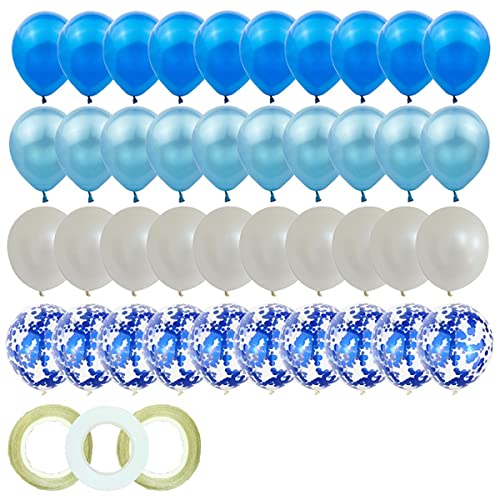Ganekihedy 60-Teiliges 12-Latexballon-Set, für Babyparty, Hochzeit, Geburtstag, Themenparty, DekorationszubehöR (Blaue Serie) von Ganekihedy