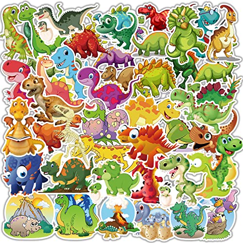 100 Stück Dinosaurier Dino Wasserfeste Aufkleber Sticker Set für Kinder Jugendliche Dinosaur Vinyl Aufkleber für Auto Laptop Skateboard Fahrrad Moped Motorrad Motorräder Gepäck Computer Koffer von Gaojiwanju