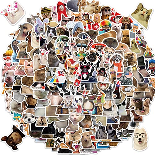 200 Stück Tiere Hunde und Katzen Witzig Wasserfeste Aufkleber Sticker Set für Kinder Jugendliche Cat Vinyl Aufkleber für Auto Laptop Skateboard Fahrrad Moped Motorrad Motorräder Gepäck Computer Koffer von Gaojiwanju