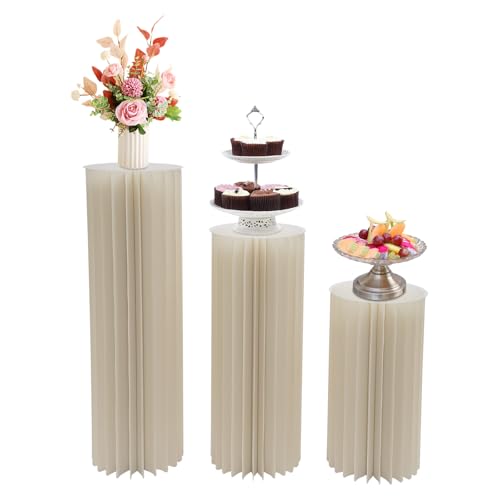 Garbenat Pappe Blumensäulen 3 PCS Faltbare Zylinder Ständer 60-80-100cm Karton Centerpiece Display bis zu 25-30kg Blumen Dekosäule für Hochzeit, Parteien, Geburtstag Garbenat Pappe Blumensäulen 3 PCS Faltbare Zylinder Ständer 60-80-100cm Karton Centerpiece Display bis zu 25-30kg Blumen Dekosäule für Hochzeit, Parteien, Geburtstag von Garbenat