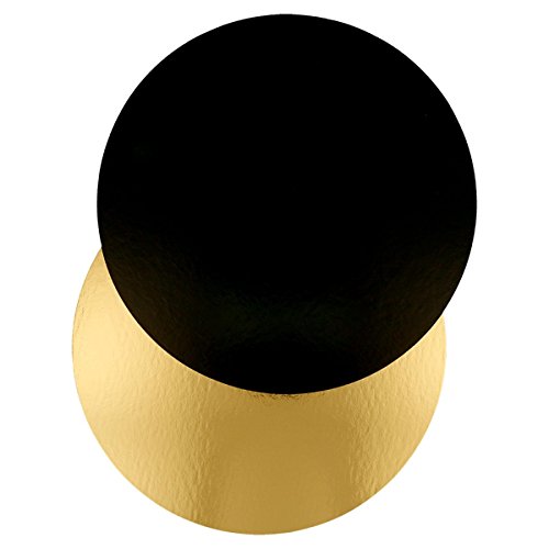 Doppelseitiger Konditoreikarton (Gold/Schwarz) Ø 20 Cm Gold/Schwarz Karton - 100 Un. von García de Pou