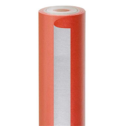 Pou 803.60 Geschenkpapier, 50 m, Kraftpapier, 60 g/m², 70 cm, Rot/silberfarben von García de Pou