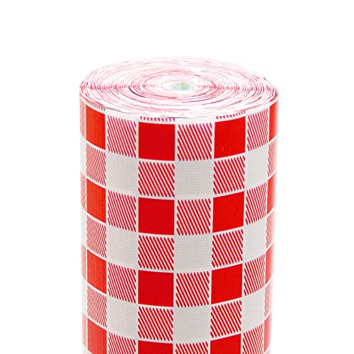 Tischdecke Aneto In Rolle "Vichy Rot" 48 G/M2 1,20X100 M Weiss Zellulose - 1 Un. von García de Pou