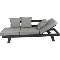 Garden Pleasure Loungesofa Donna hellgrau, anthrazit Metall, 7-teilig von Garden Pleasure