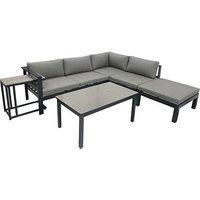 Garden Pleasure Loungegruppe Miranda grau, dunkelgrau Kunststoff, Metall, 13-teilig von Garden Pleasure