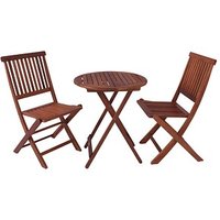 Garden Pleasure Sitzgruppe Prag, braun Holz, 3-teilig von Garden Pleasure