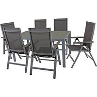 Garden Pleasure Sitzgruppe Grace, grau Kunststoff, Metall, 7-teilig von Garden Pleasure