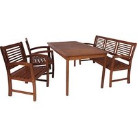 Garden Pleasure Sitzgruppe Madison, braun Holz, 4-teilig von Garden Pleasure