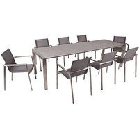 Garden Pleasure Sitzgruppe Sienna, silber Kunststoff, Metall, 9-teilig von Garden Pleasure