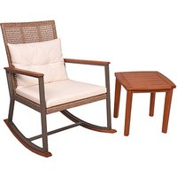 Garden Pleasure Sitzgruppe Sinaloa creme, braun Holz, 4-teilig von Garden Pleasure