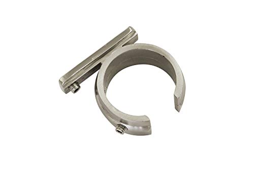 GARDINIA Ring Adapter für Universal Träger für Gardinenstangen Ø 25 mm, 2 Stück, Serie Windsor, Metall, Edelstahl-optik von Gardinia