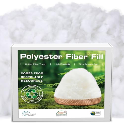 GarfxG Polyfill-Füllung, Premium-Kissenfüllung, Polyesterfaserfüllung aus Pflanzen, für Kissen, Stofftiere, Plüschpuppen, Wolkendekorationen, Bettwäsche und Heimdekorationsprojekte, maschinenwaschbar von GarfxG