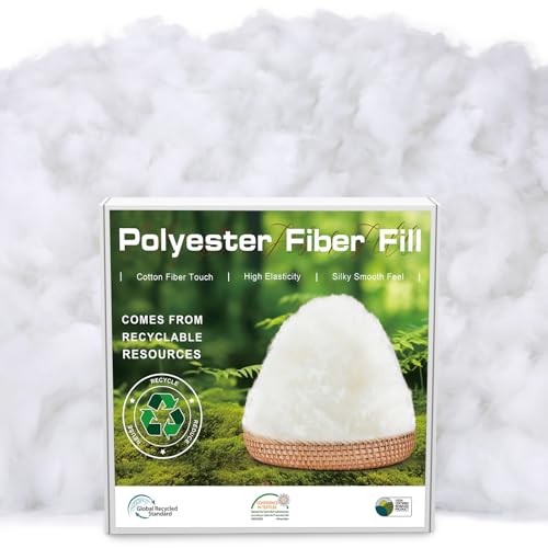 GarfxG Polyfill-Füllung, Premium-Kissenfüllung, Polyesterfaserfüllung aus Pflanzen, für Kissen, Stofftiere, Plüschpuppen, Wolkendekorationen, Bettwäsche und Heimdekorationsprojekte, maschinenwaschbar von GarfxG