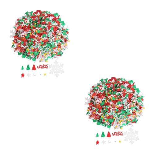 2 Packungen Konfetti Werfen Weihnachtliche Konfetti-streusel Dekoratives Konfetti Weihnachtsglitzerkonfetti Weihnachtsdekoration Konfetti Urlaub Weihnachtsbaumschmuck Pvc Garneck von Garneck